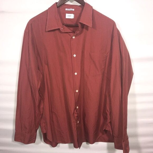J. Crew Men's Red Striped Button Down Shirt - Picture 2 of 13